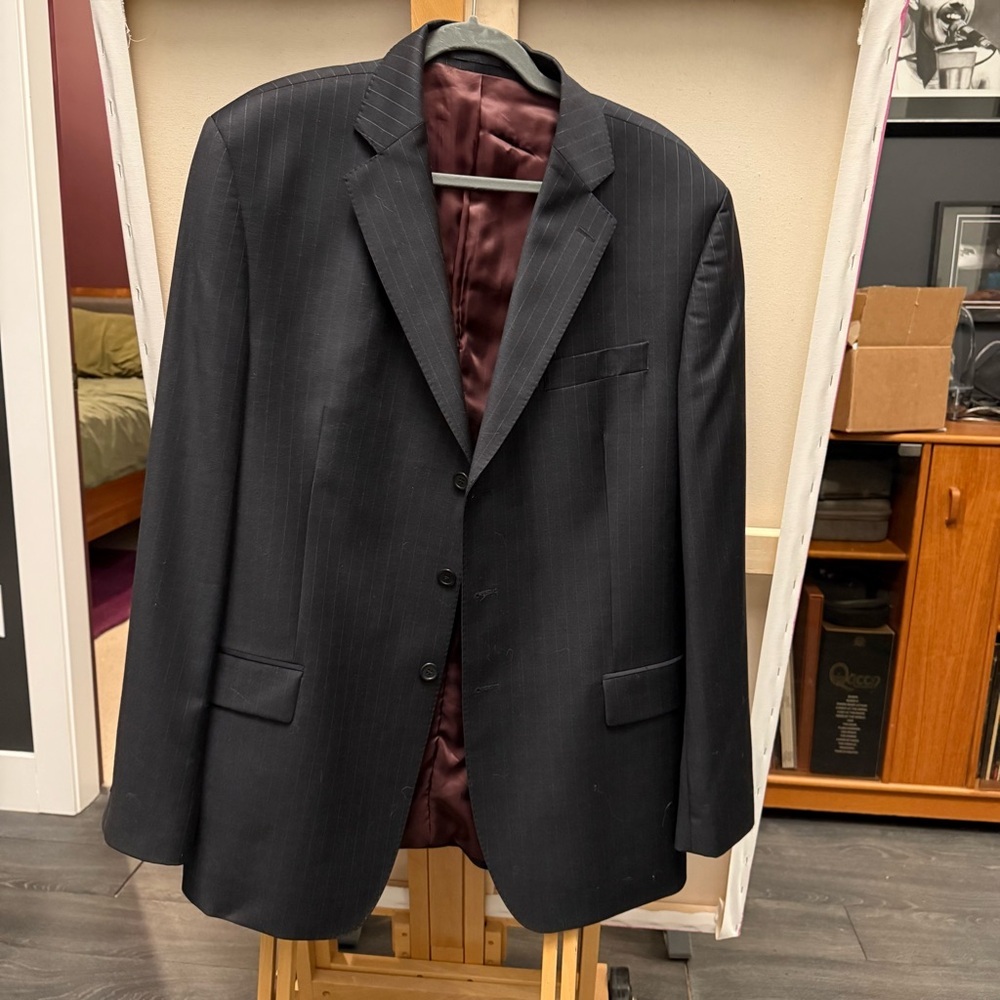 Ermenegildo Zegna Charcoal Pinstripe Blazer
